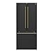FORNO Espresso Gallipoli 30 inch French Door Black Refrigerator 17.5 cu. ft. with Ice Maker