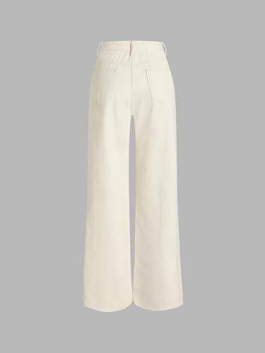 Image of CIDER Women's Ripped Jeans High Waisted Distressed Baggy Pants | Straight Wide Leg, Denim Pants