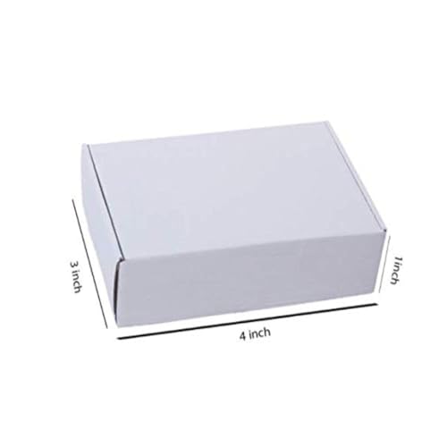 Image of DCGPAC 3Ply White Corrugated Small Flat Box 4x3x1 Inch For Packing Small Items and Multipurpose Packaging Shipping Tiny Boxes L4 inch x W3 inch x H1 inch Inch (Pack of 500)