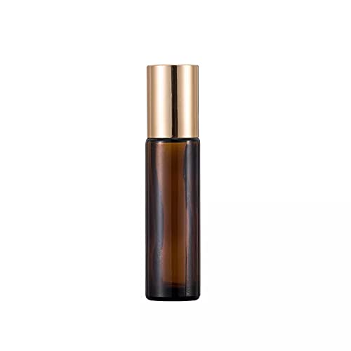 [SET OF 6 Pcs 10 Ml Empty Glass Rollon Bottle AMBER COLOR With golden metallised Cap For Essential Oil Blends Diy Perfume Cosmetics Beauty Products-image-10