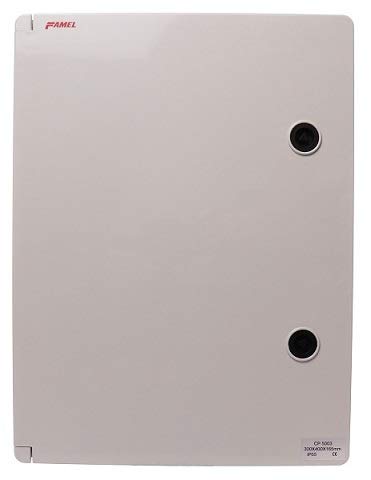 Hermetische behuizing voor elektriciteit. Elektrisch schakelsysteem. Elektrische kast met montageplaat. Beschermt elektriciteit, hoge bestendigheid tegen weersomstandigheden, IP65, 400 x 500 x 175 mm