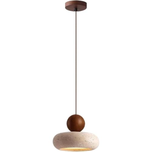 Lámpara Colgante LED estilo nórdico wabi-sabi para salón comedor con travertino