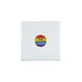 Fabulous Piastrella decorativa in ceramica 10,8 x 10,8 cm - Be Proud LGBT Badge Arc in Cielo Pride Gay