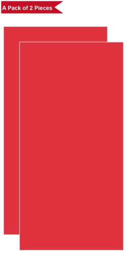 Red Plastic Tablecloths 2 Pack Ruby Disposable Table Covers 54 X 108 Inch Bridal Shower Party Tablecovers Peva Table Cloths For Bbq Picnic Birthday Wedding Banquet Parties 8 Ft Rectangle Table Use #TOP6