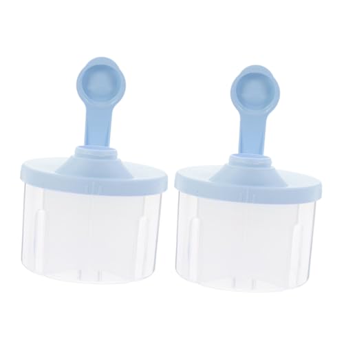 SUPVOX 4 Compartment Milk Powder Dispenser Box Portable Formula Travel Container with Non-Spill Rotating Dispenser for Outdoor Use