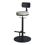 Tabouret de bar pivotant parfaitement réglable : le coussin rembourré doux et le dossier haut avec repose-pieds de haute qualité offrent un excellent confort d'assise, s'adapte parfaitement à la courbe du corps humain, soulagent la pression d'une position assise à long terme.