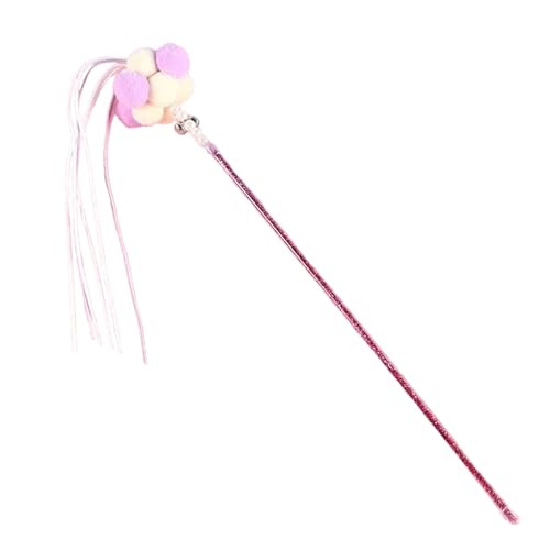 猫じゃらしの杖のおもちゃ、猫からかいおもちゃ - おもちゃぬいぐるみボール付きティーザー猫おもちゃ,カラフルなフリンジ付きペットコンパニオンおもちゃ、自宅、作業場、アウトドア、車用