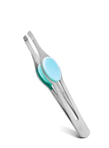 UNIPRO Stainless Steel Eyebrow Tweezer Precision Angled Head Comfortable Grip for Precision Hair Removal
