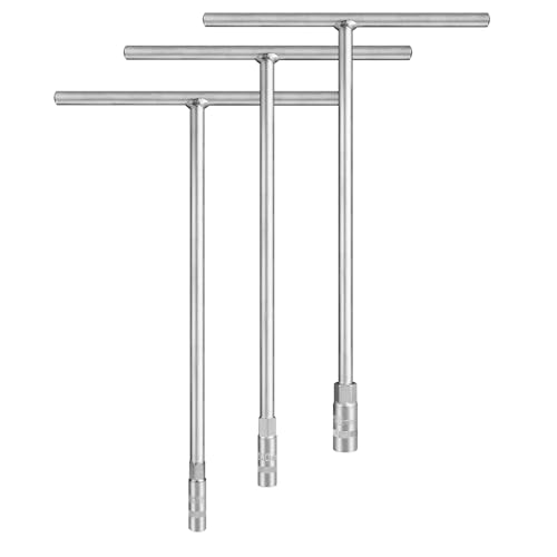 zozoa T - Handle Socket Set Metric T Handle Wrench Set 3 Pieces(8mm 10mm 12mm) Cr-V Steel 6- Point For Car Motorcycle Dirt Bike Repair