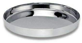 Round Stainless Steel Thali/Tray/Plate, Serving Dish, Indian Cuisine (10" Tray code 12-IND 236)
