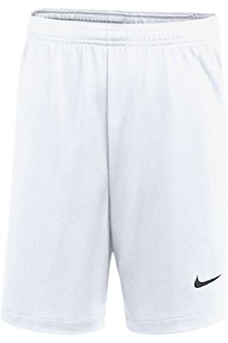 Nike Pantalones cortos DRI-FIT Classic II para jóvenes, Blanco, X-Large