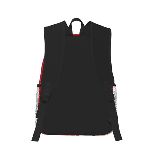 Sac à dos double épaule noir et polyvalent avec motif de Noël - 3