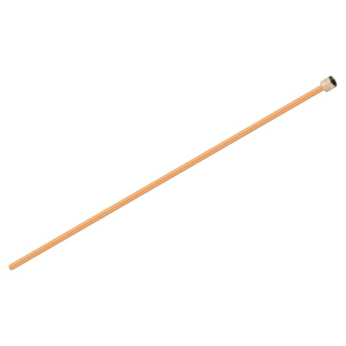 uxcell Air Compressor Exhaust Tube, 3/8" Thread Dia 16" Length Hex Nut Aluminum Tube Air Tube Compressor Hardware Accessories Replacement Parts(Flat&Flared Mouth)