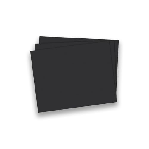 Image of School Smart Railroad Poster Board Paper, 22 x 28 Inches, 6-Ply, Black, Pack of 25