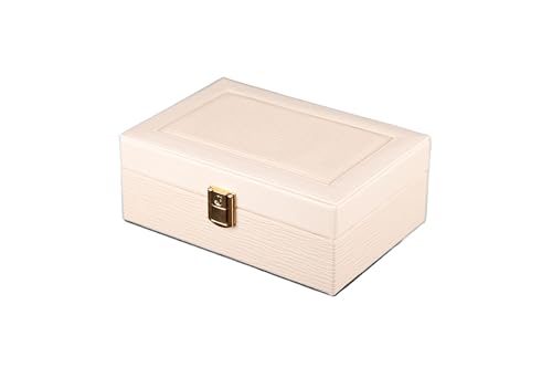 Petite boîte de rangement à bijoux texture grain de bois chic