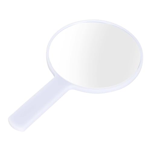 Miniatura 8 de Naapesi Espejo De Mano, Espejo De Mano De Maquillaje Profesional, Espejos De Manos Grande Con Cómodo, Bricolaje Pequeño Espejo,Regalos Para Mujeres, 17cm X 10cm Espejos De Manos Blanco