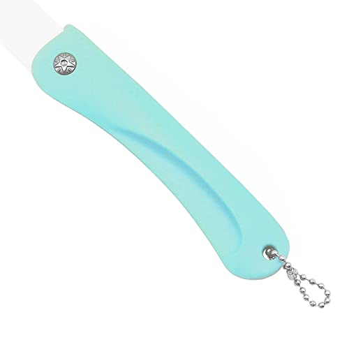 Yaodhaod Folding Knife,Folding Vegetable Fruit Ceramic Knife Handy Perfect For Picnics,Camping - 5 Colors Optional (Blue) #TOP4