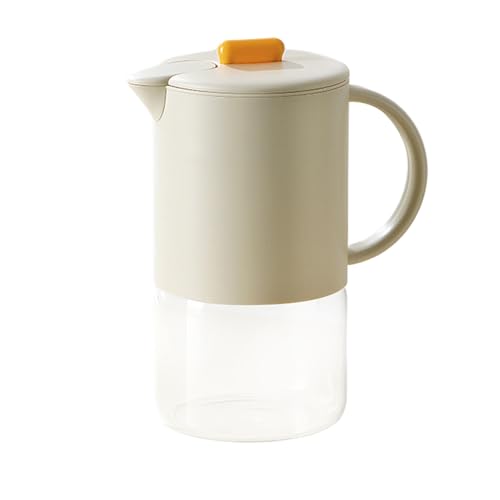 Image of - Juice Jug - 1500 ml Iced Tea Jug, Drinks Dispenser for Hot Cold Drinks, Transparent Glass Container, Coffee, Tea, Milk, Cocktails, Party, Fridge, Liquid Storage, Kitchens