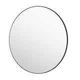 Bayt Espejo de baño redondo negro (50 cm) – Espejo de pared de diseño...