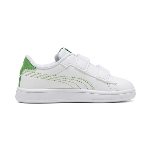 PUMA Baskets à Scratch Smash 3.0 Dino Bébé 25, White Green Fruit Vibrant Blue