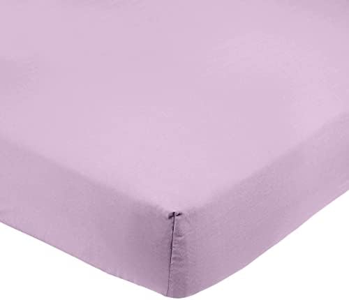 Amazon Basics Microfiber Fitted Sheets, Grey Stripes, 160 x 200 x 30 cm