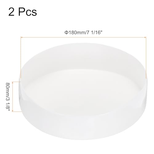 Image of uxcell 2pcs Rubber End Caps 180mm(7 1 /16 Inch) ID x 80mm(3 1 /8 Inch) H Vinyl Round Tube Bolt Cap Cover Screw Thread Protectors White