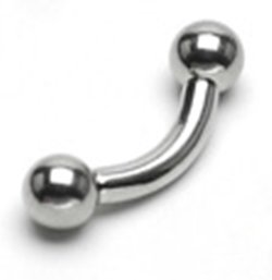 14g Surgical Steel Curved Barbell Eyebrow Ring Body Jewelry Piercing 14 Gauge 5/16" 4mm Nemesis Body Jewelry™