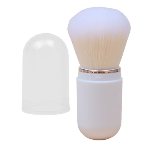 Brocha Maquillaje Retráctil Portátil - Pincel Telescópico para Colorete y Polvo | Herramienta Belleza Única con Tapa Protectora, Fibras de Nanotecnología sobre Base, Bronceador, Ideal Viaje, Mantiene