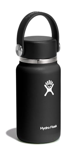 Image of Hydro Flask Micro Bottle - Leak Proof Purse or Pocket Flask - Insulated Mini Water Bottle 6.7 Oz Black