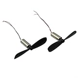 Kernloser Motor, 6 x 14 mm, Set für DIY-RC-Flugzeugkomponenten, hohe Drehzahl, DC-Motor, 37 V, für Mini-Hubschrauber, Ersatzteile, schnelle Geschwindigkeit, kernloser Motor, Propeller-Set, leicht, 2