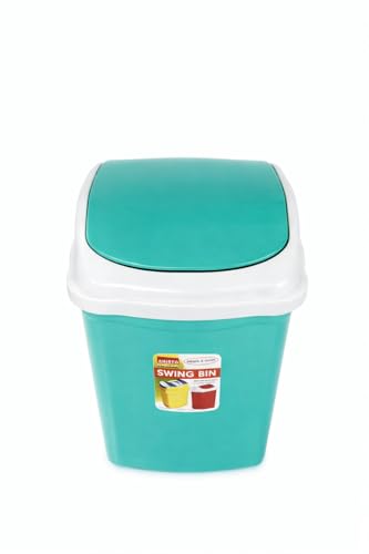 Image of Aristo Plastic Small Swing Dustbin 9 Ltr (Green)