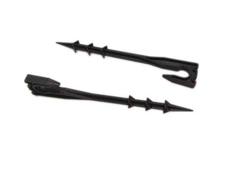 50 Stück Schlauchpfahl, Erdspieß zur Bewässerung für Gemüsegarten, Mikrorohr, Tropfbewässerung, Schlauchhalterung (50, schwarz)