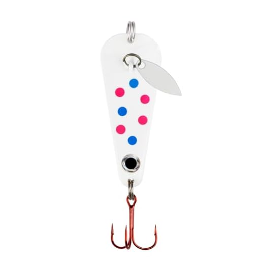 Northland Tackle Ice Fishing Thumper Spoon, Stamped Brass Flutter Spoon Ice Fishing Lure for Walleye, Crappie, & More, 10 Colors, Super-Glo Wonderbread, 3/16 Oz