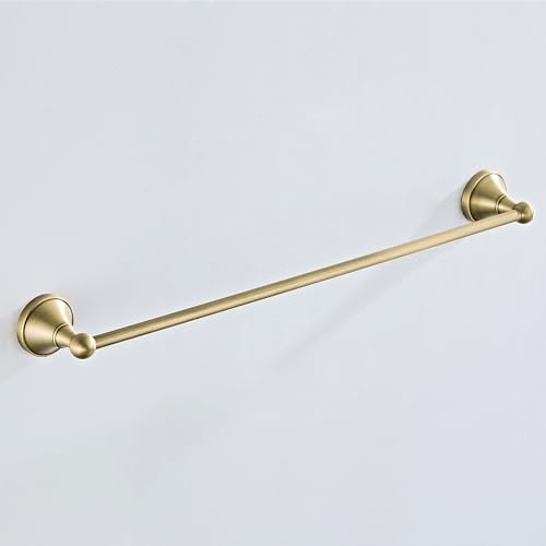 Flybath Towel Bar Rail Single Layer Antique Brass Towels Hanger Holder Wall Mounted 60 cm / 24 Inch, Brushed Bronze