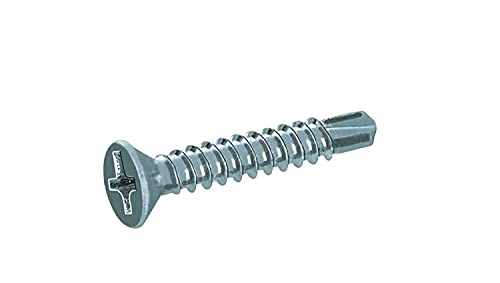 Metal Screws Self Tapping Phillips Countersunk Flat Head Self Drilling Screws (Pack of 100) Zinc Plated for Metal Sheets/Roofing Windows Fastening Self-Tapping Self-Drilling DIN7504 P (4.2mm x 16mm) - Image 5