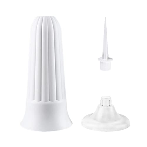 SJDWDX Confezione da 2 vasi in plastica a cono cimitero con picco, 32 cm, con palo lungo staccabile attaccato, vaso da terra per prato o memoriale