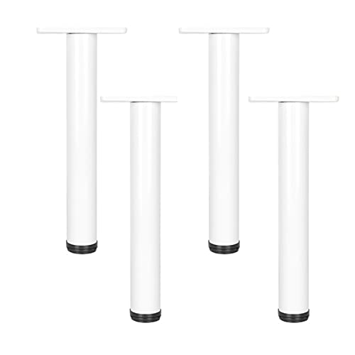 Pieds de table réglables métal blanc 120 cm stables faciles à installer