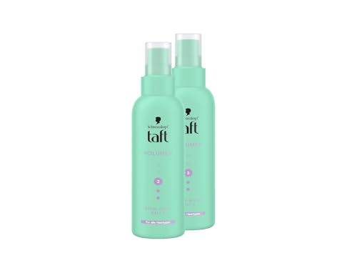 Schwarzkopf Taft Föhn-Spray Volumen (2x 150ml), Haltegrad 3, Föhnspray für alle Haartypen, Volumenspray, vegane Formel