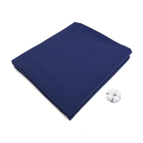 Popeline de coton marine 150 cm tissu au mètre pour couture de vêtements et linge