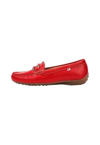 Fluchos Mocasines de Mujer F2156 Bruni de la Talla 38 en Color Stella_Rojo