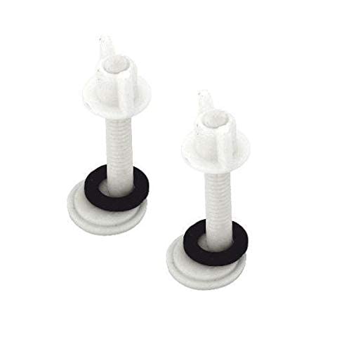 Elegant-Casa-Western-Toilet-Seat-Cover-Screw-Nuts-and-Washers-Hinges-Kit-Clamp-Plastic-White-Colour-1-Pair-Set-Size-EC-110mm-Bolt Toilet Seat Cover Screw