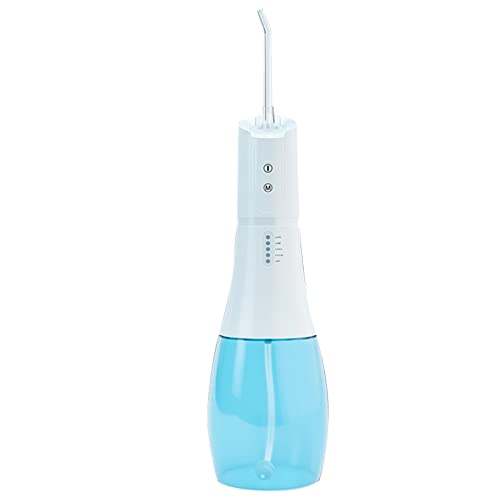 口腔洗浄器 5段階調整 300MLタンク USB充電式 口腔洗浄機 携帯型 歯間ジェット洗浄 IPX7防水 DIYモード自由調節 水流歯ブラシ ブラック ノズル2本