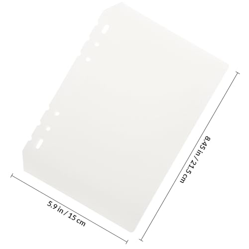 Separadores de carpeta A5 transparentes de PP con 12 pestañas de índice 2