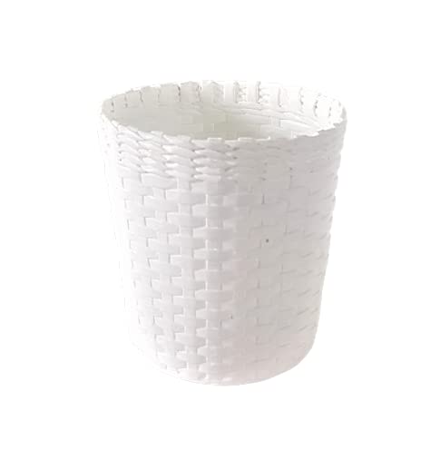 Sonas Creation Paperus, White, Small Size 8 inch Tall, 5 Liter, Open-top Dustbin, Waste Basket, Trash Can, Paper Bin, Storage Basket, Vase, Eco Friendly, Handmade, of Paper Ropes-image-28