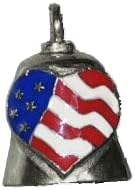 Gremlin Bell COLORED AMERICAN HEART guardian biker compatible with harley motorcycle good luck charm