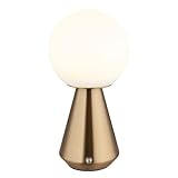 D x H en cm : 12 x 23,5 cm GLOBO LIGHTING Lampe de table à batterie USB CCT couleur cuivre variateur tactile opale LED 1,5 W 140 lm blanc chaud/blanc froid, D x H 12 x 23,5 cm