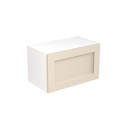 Kitchen Kit Flatpack Wall Cabinet - Shaker Door - Screwless Quick Build Kitchen Unit - Wall Mounted Bridging Unit - 600x360mm - Cashmere Matt