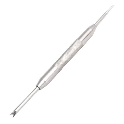 LIGIGWASH ダブルエンド腕時計バンドピンプッシャー バネ棒外しツール 耐久ステンレス製 シルバー 時計バンド交換用 生耳批 修理用