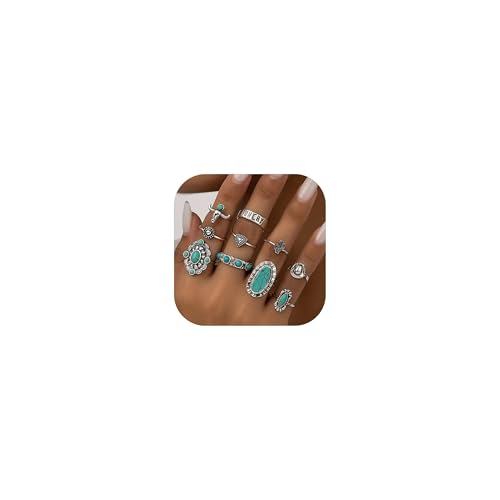 Turquoise Rings for Women Gold Turquoise Ring Knuckle Statem