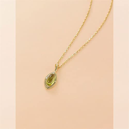 Collier en forme de goutte ZYFSHA, le cadeau idéal en cristal vert - 3